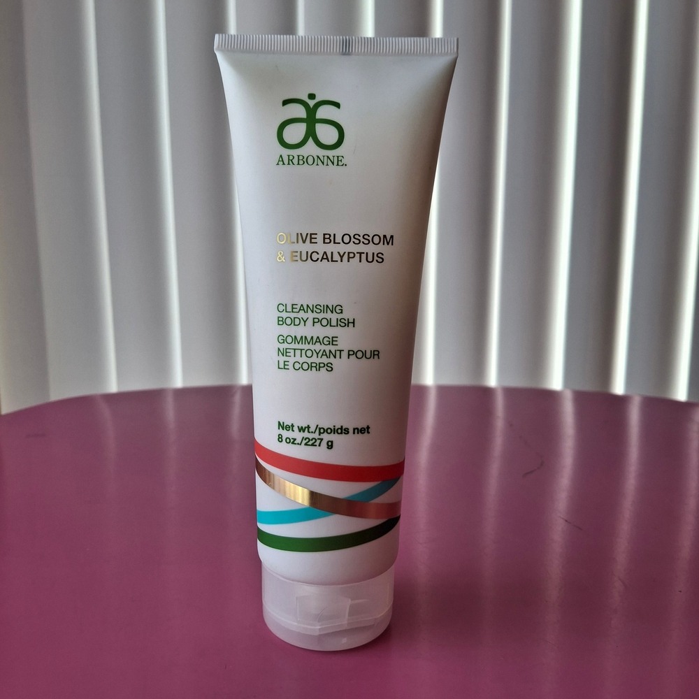 Arbonne Olive Blossom & Eucalyptus Cleansing Body Polish 8 oz Exfoliating Scrub